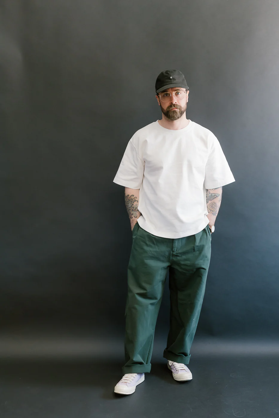 M-C-011 - Officer Chino Nebraska Cotton - Forest Green - Image 6