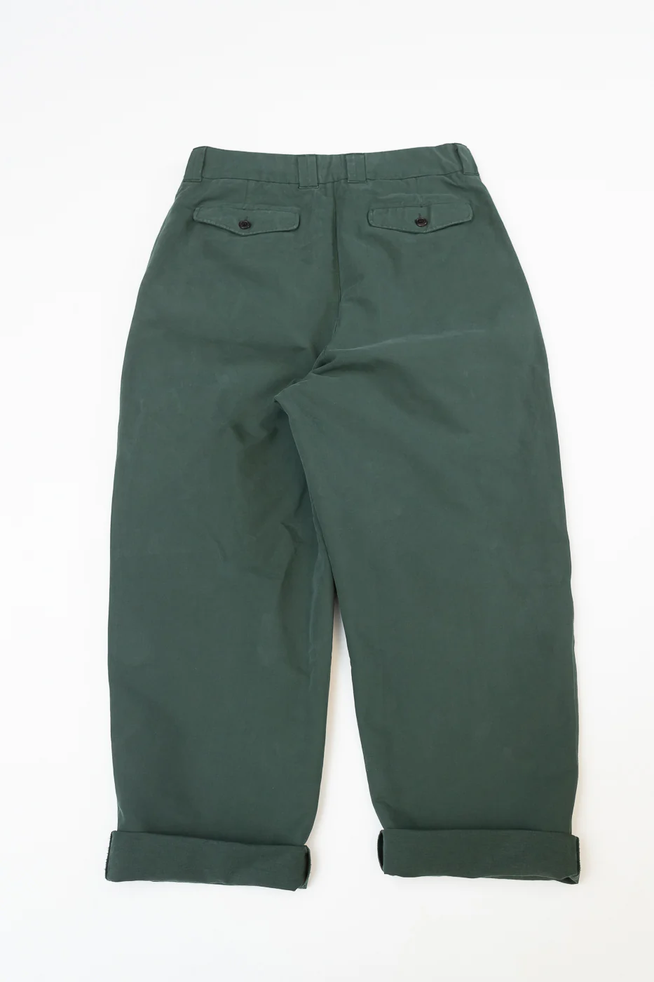M-C-011 - Officer Chino Nebraska Cotton - Forest Green - Image 8