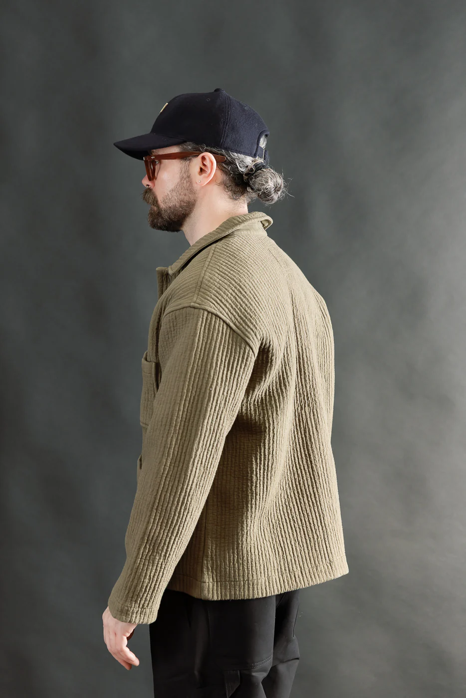 M-I-001 - Cana Shirt Fjord Jacquard - Fossil Green - Image 14