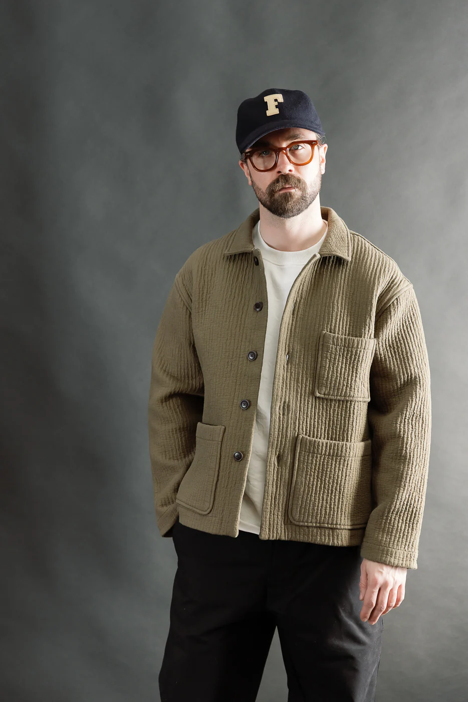 M-I-001 - Cana Shirt Fjord Jacquard - Fossil Green - Image 16