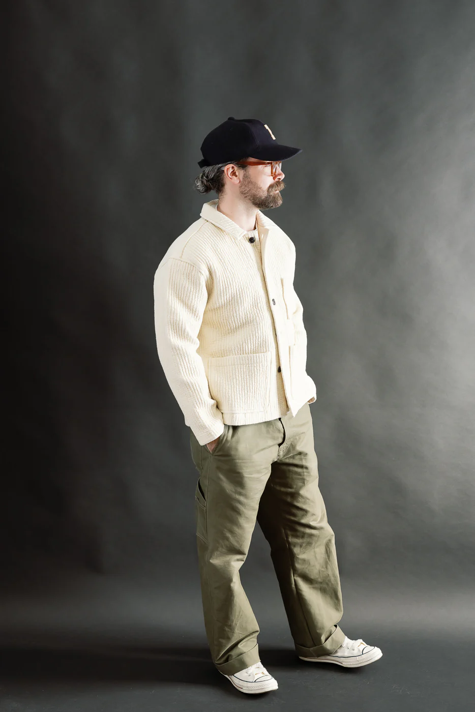 M-I-001 - Cana Shirt Fjord Jacquard - Wheat - Image 7