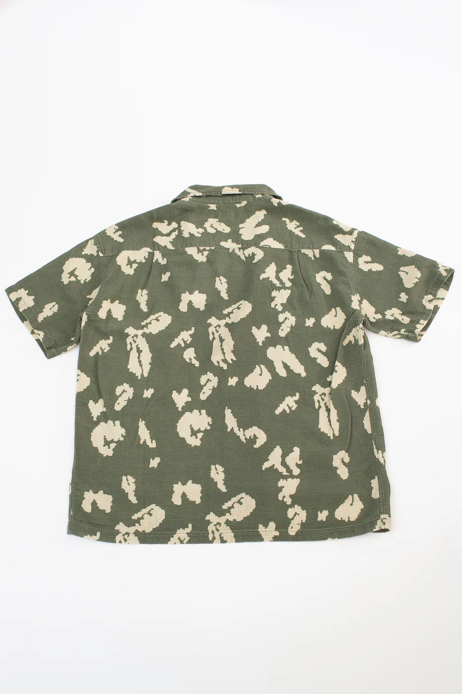 M-I-001 - Cloud Camo Mesh Aloha Shirt - Mint, Off White - Image 5