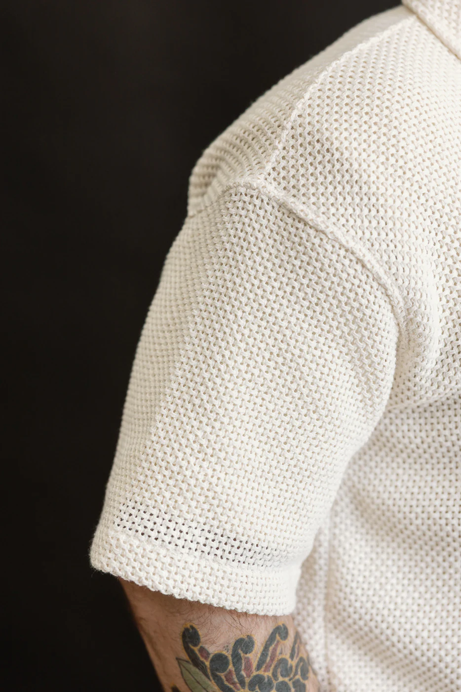 M-I-002C - Breeze Shirt Trellis Cotton - Ecru - Image 17
