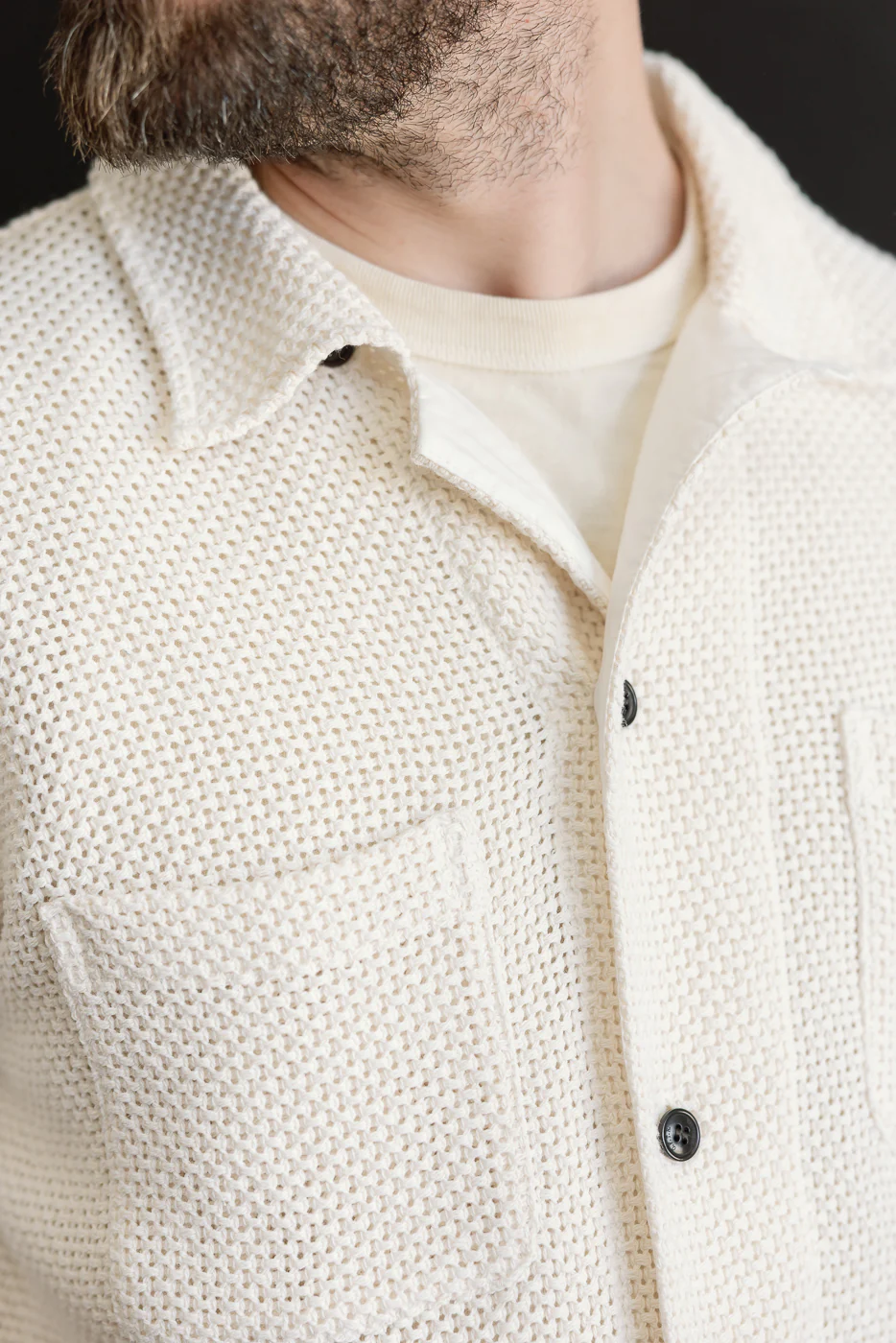 M-I-002C - Breeze Shirt Trellis Cotton - Ecru - Image 20