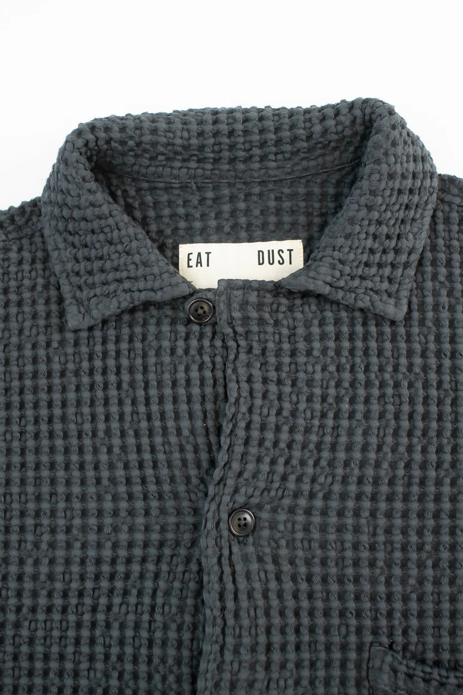 M-I-006 - Cabana Shirt Chickpea Cotton - Asphalt - Image 2