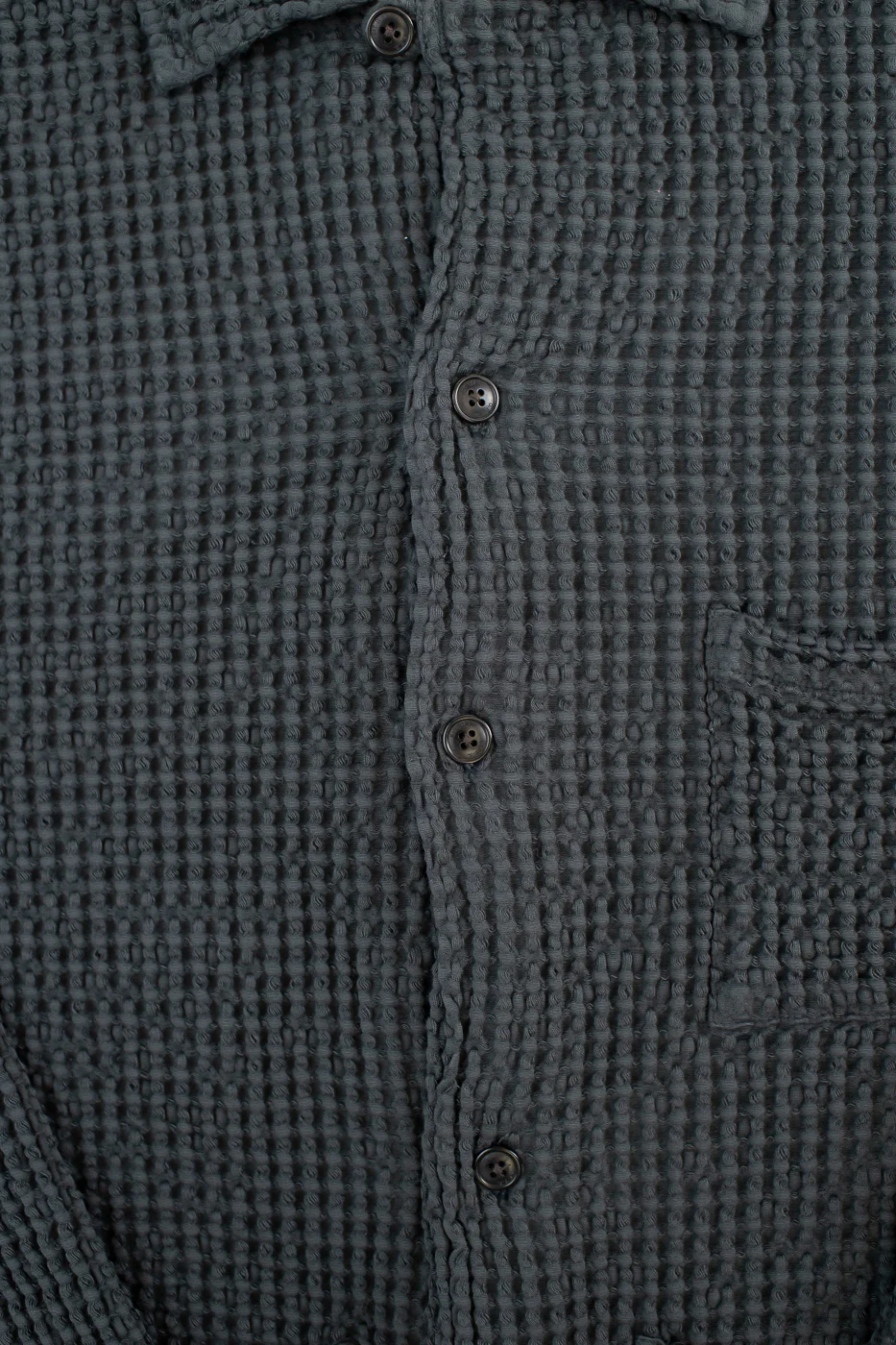 M-I-006 - Cabana Shirt Chickpea Cotton - Asphalt - Image 3
