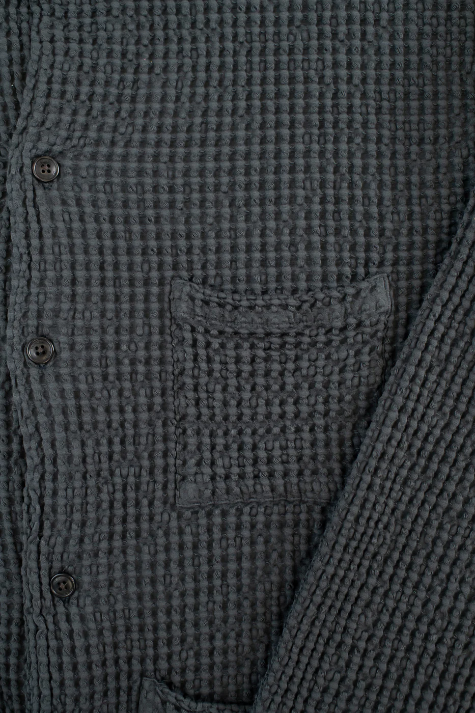 M-I-006 - Cabana Shirt Chickpea Cotton - Asphalt - Image 4