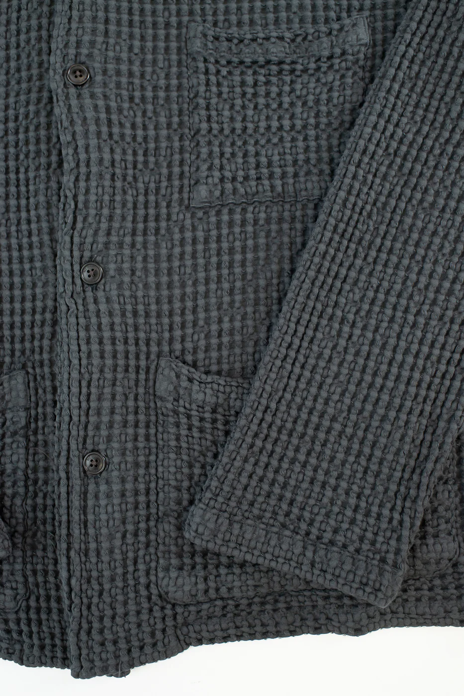M-I-006 - Cabana Shirt Chickpea Cotton - Asphalt - Image 5