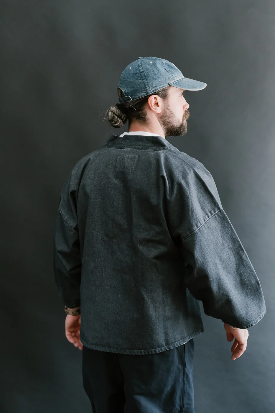 M-I-008 - Shogun Kimono Griffin Denim - Asphalt - Image 13