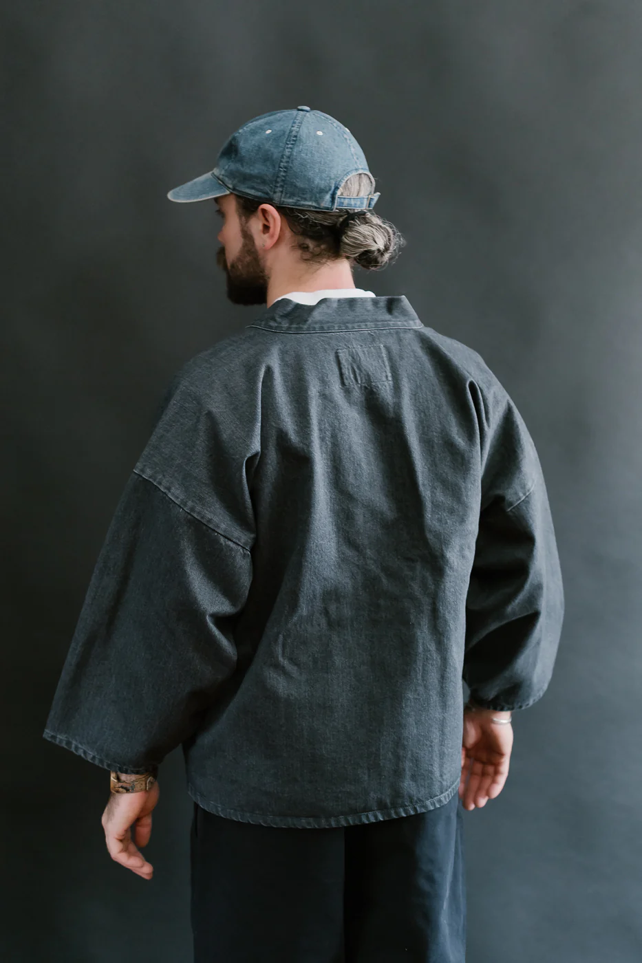 M-I-008 - Shogun Kimono Griffin Denim - Asphalt - Image 14