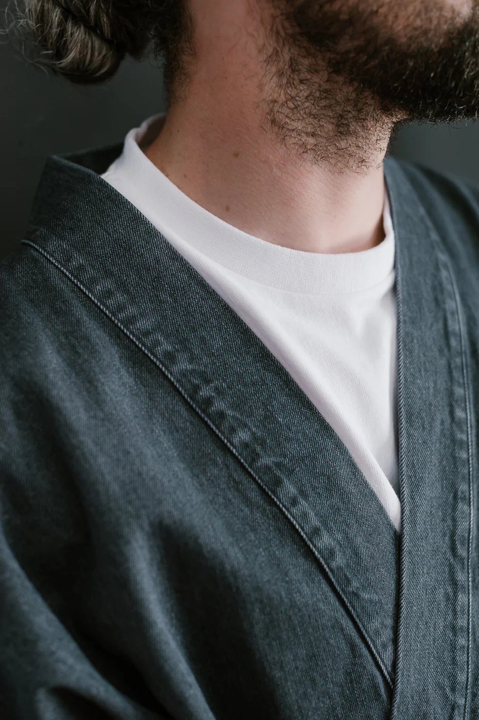 M-I-008 - Shogun Kimono Griffin Denim - Asphalt - Image 18