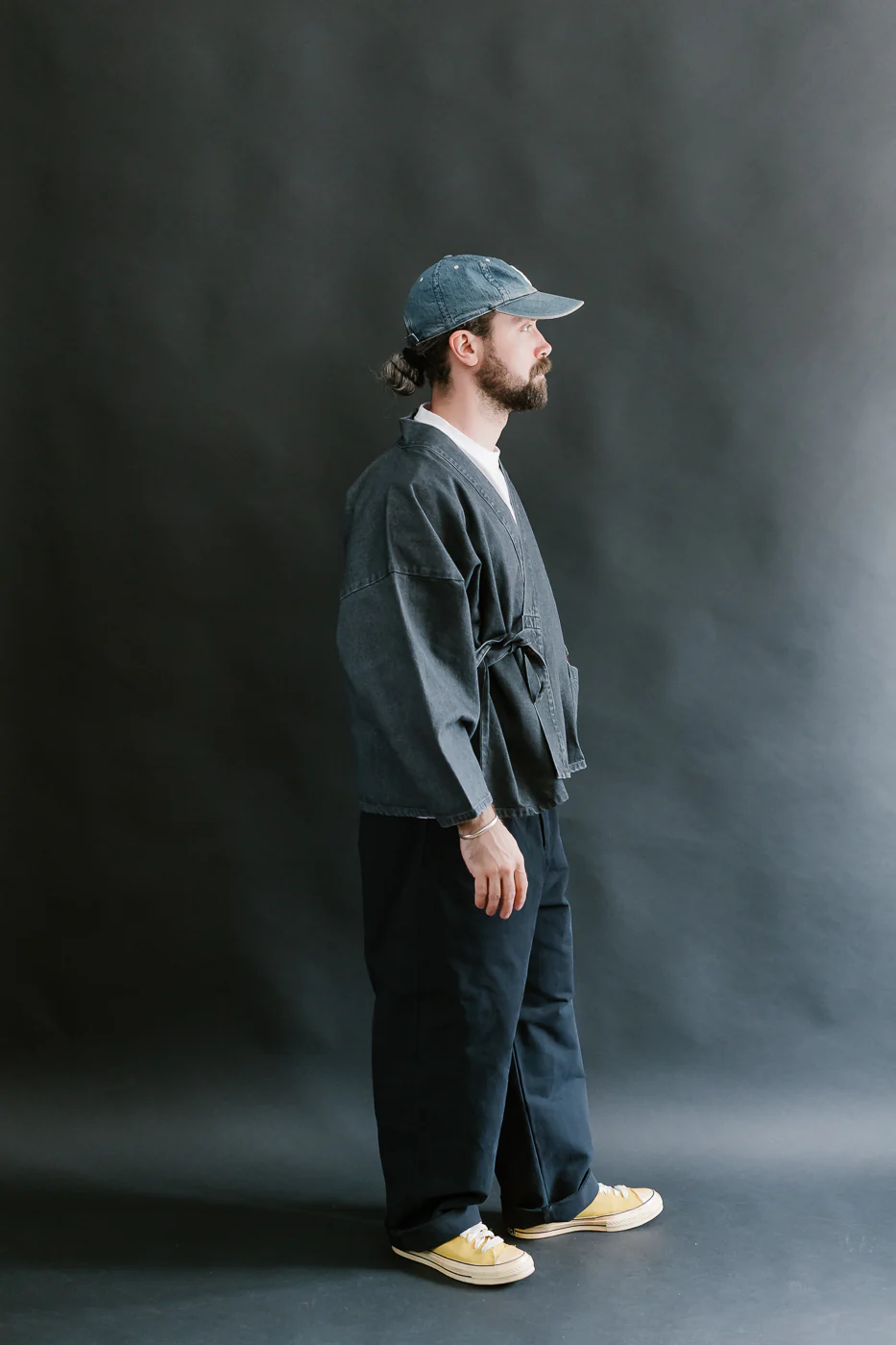 M-I-008 - Shogun Kimono Griffin Denim - Asphalt - Image 8