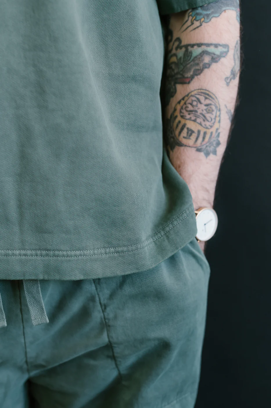 M-J-0001 - Power T Twill Jersey - Forest Green - Image 16