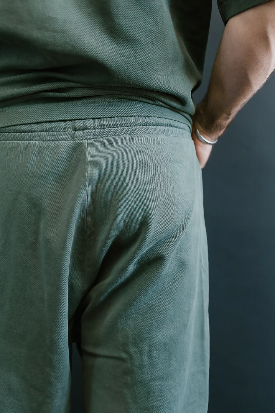 M-J-0003 - Reformer Pants Twill Jersey - Forest Green - Image 16
