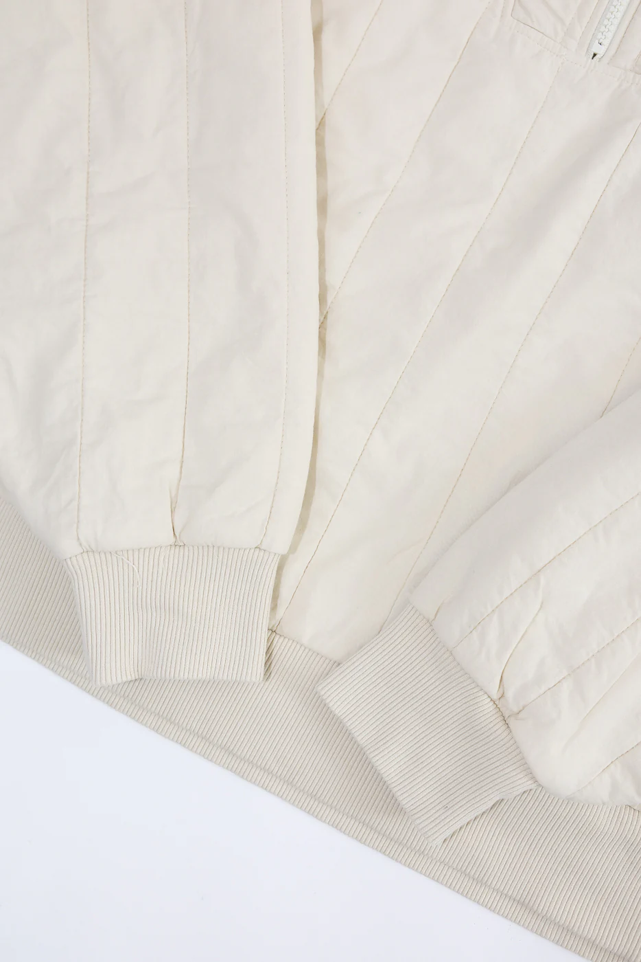 M-J-002 - Oslo Sweater Quilted Cotton - Ecru - Image 3