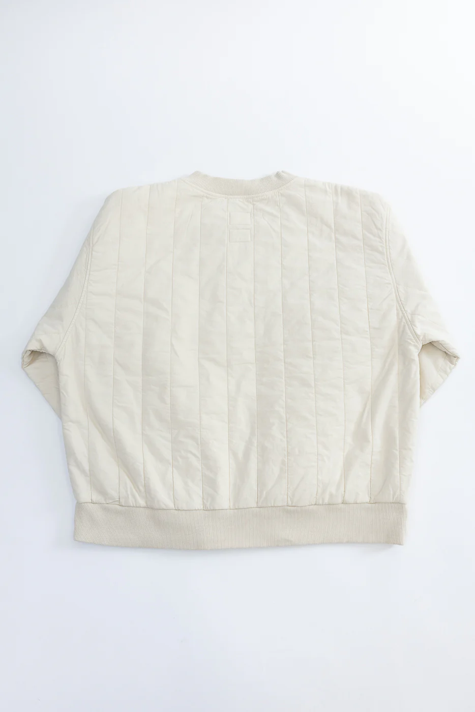 M-J-002 - Oslo Sweater Quilted Cotton - Ecru - Image 4