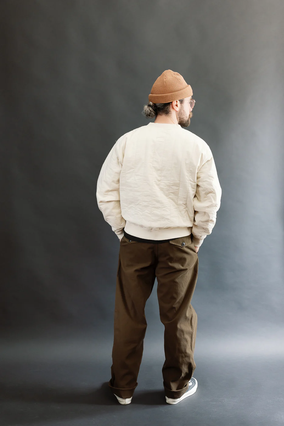 M-J-002 - Oslo Sweater Quilted Cotton - Ecru - Image 7