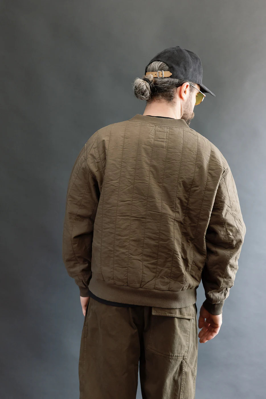 M-J-002 - Oslo Sweater Quilted Cotton - Java Brown - Image 11