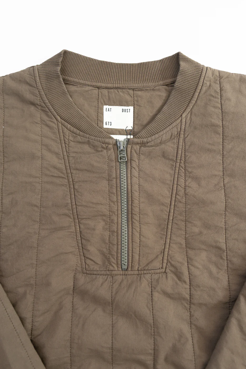 M-J-002 - Oslo Sweater Quilted Cotton - Java Brown - Image 2