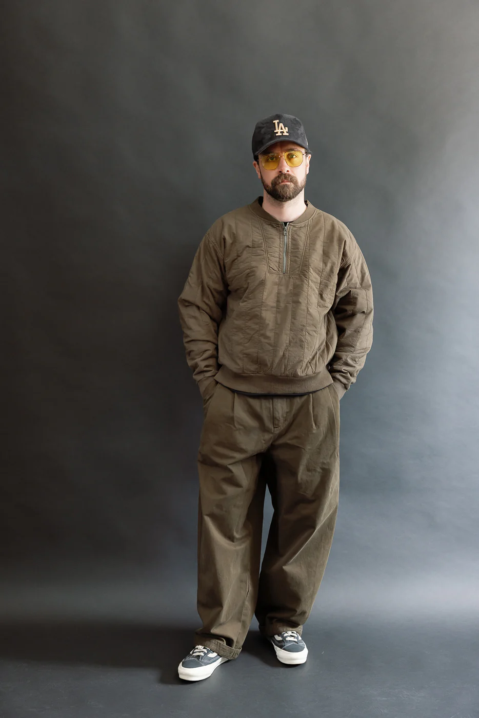 M-J-002 - Oslo Sweater Quilted Cotton - Java Brown - Image 5