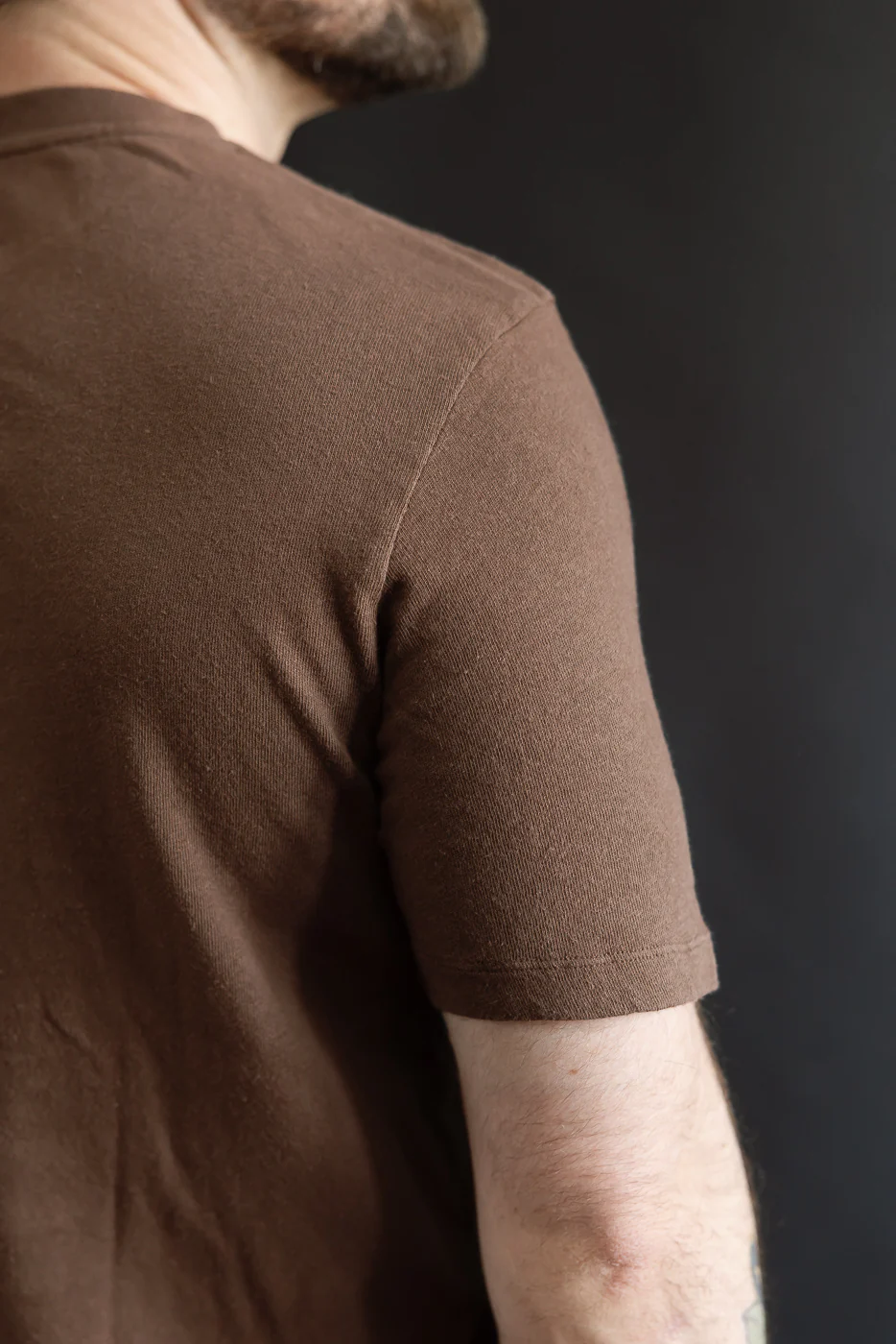 M-J-004 - Pocket T Shirt Cotton Hemp - Aztec Brown - Image 19