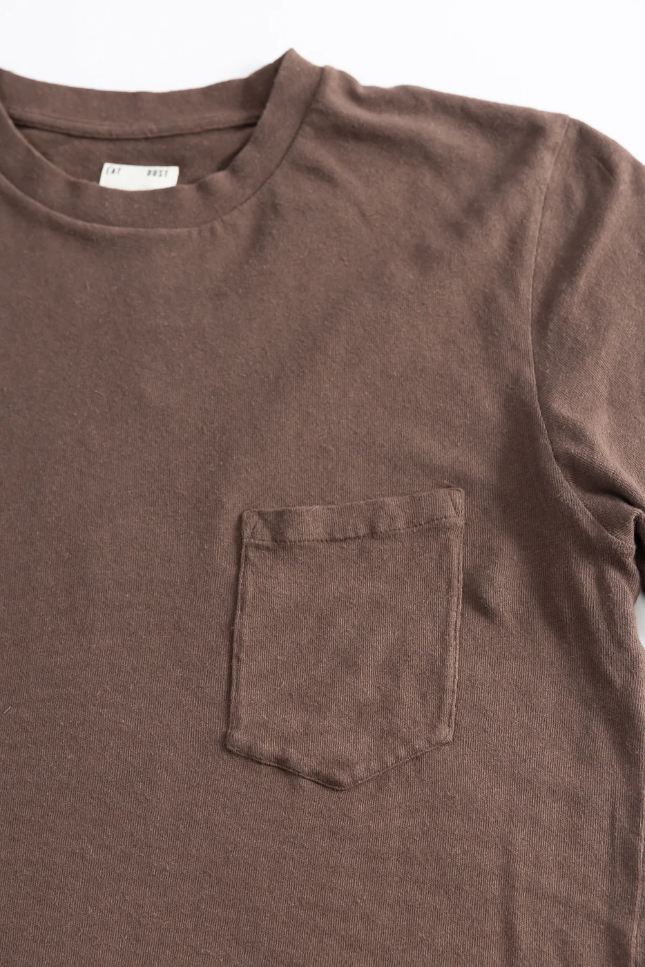 M-J-004 - Pocket T Shirt Cotton Hemp - Aztec Brown - Image 3