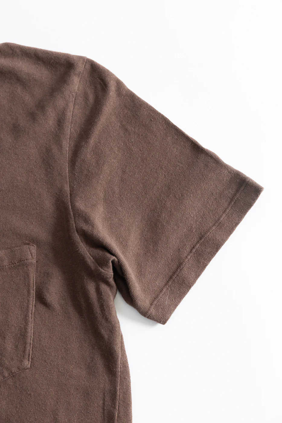M-J-004 - Pocket T Shirt Cotton Hemp - Aztec Brown - Image 4