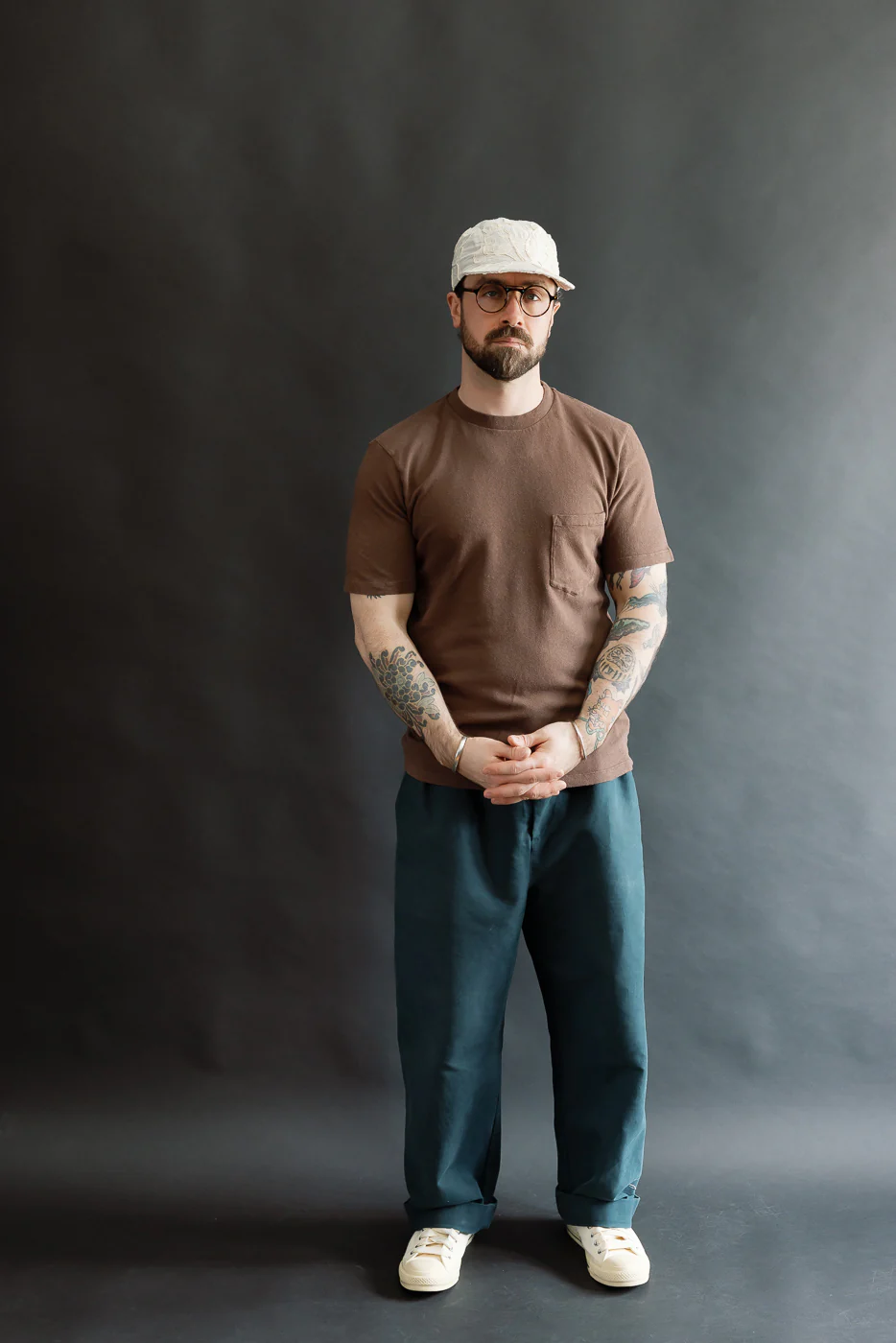 M-J-004 - Pocket T Shirt Cotton Hemp - Aztec Brown - Image 6
