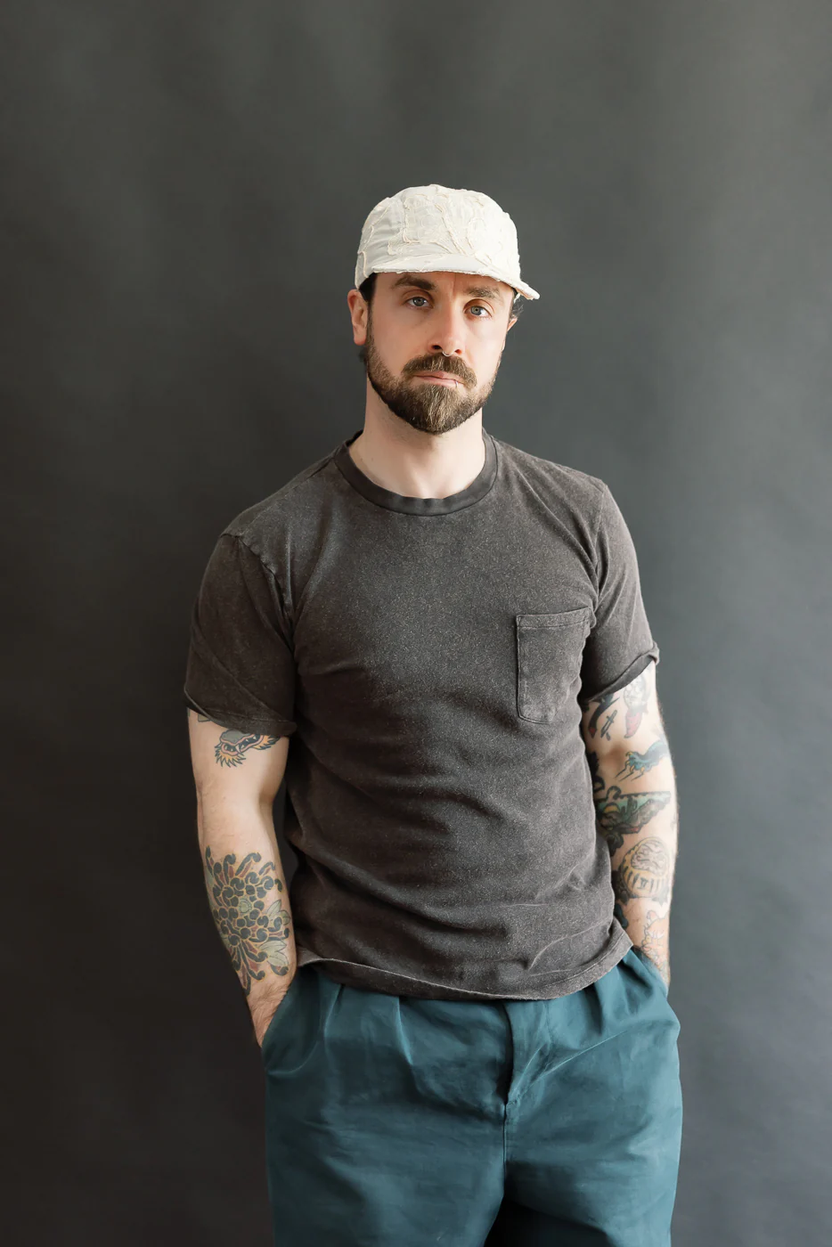 M-J-004 - Pocket T Shirt Cotton Hemp - Vintage Black - Image 14