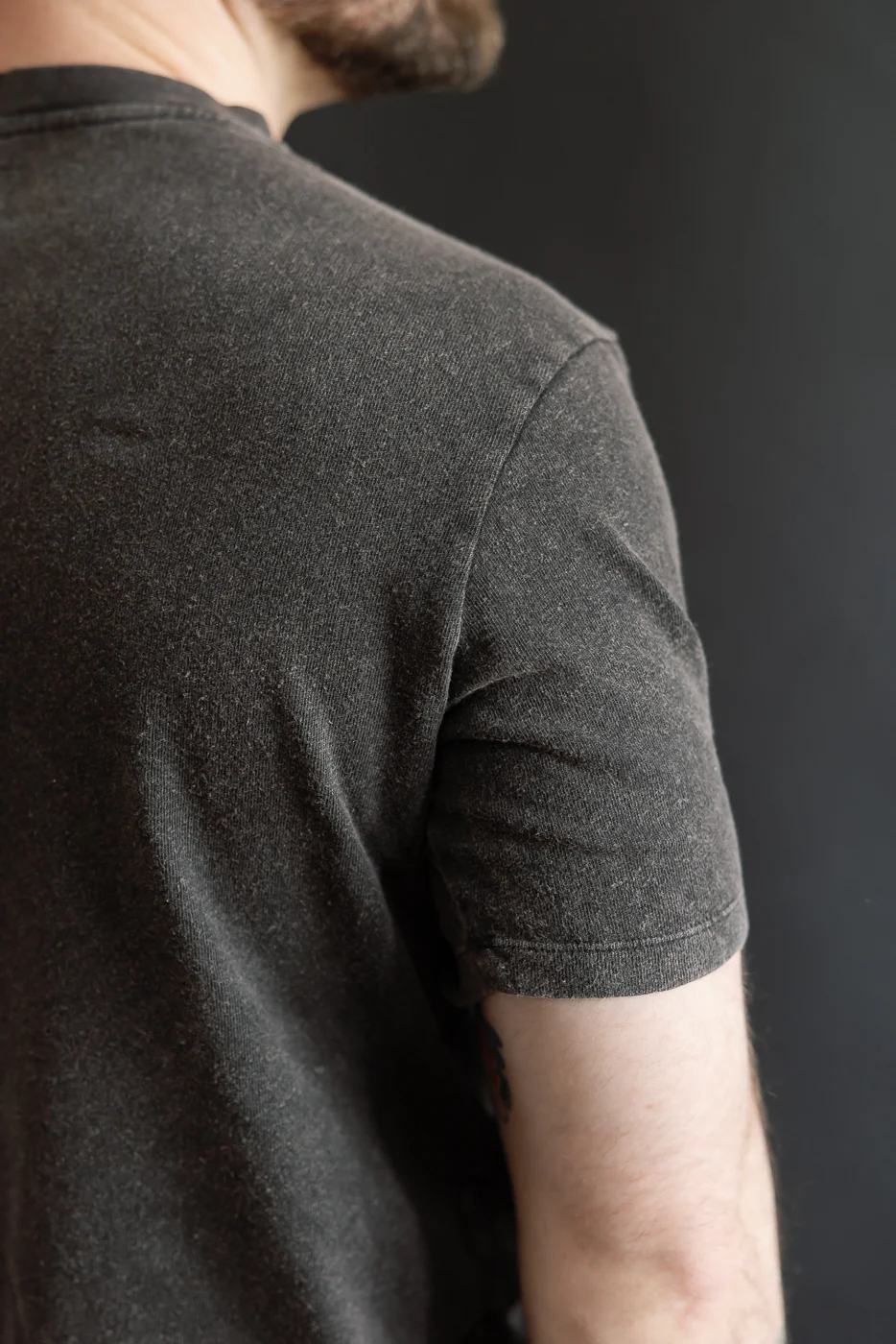 M-J-004 - Pocket T Shirt Cotton Hemp - Vintage Black - Image 18