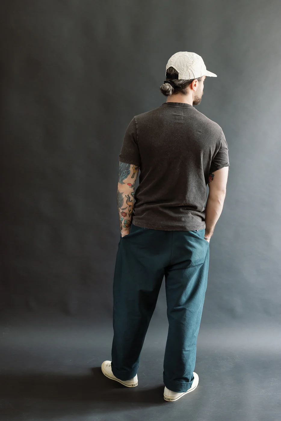 M-J-004 - Pocket T Shirt Cotton Hemp - Vintage Black - Image 8