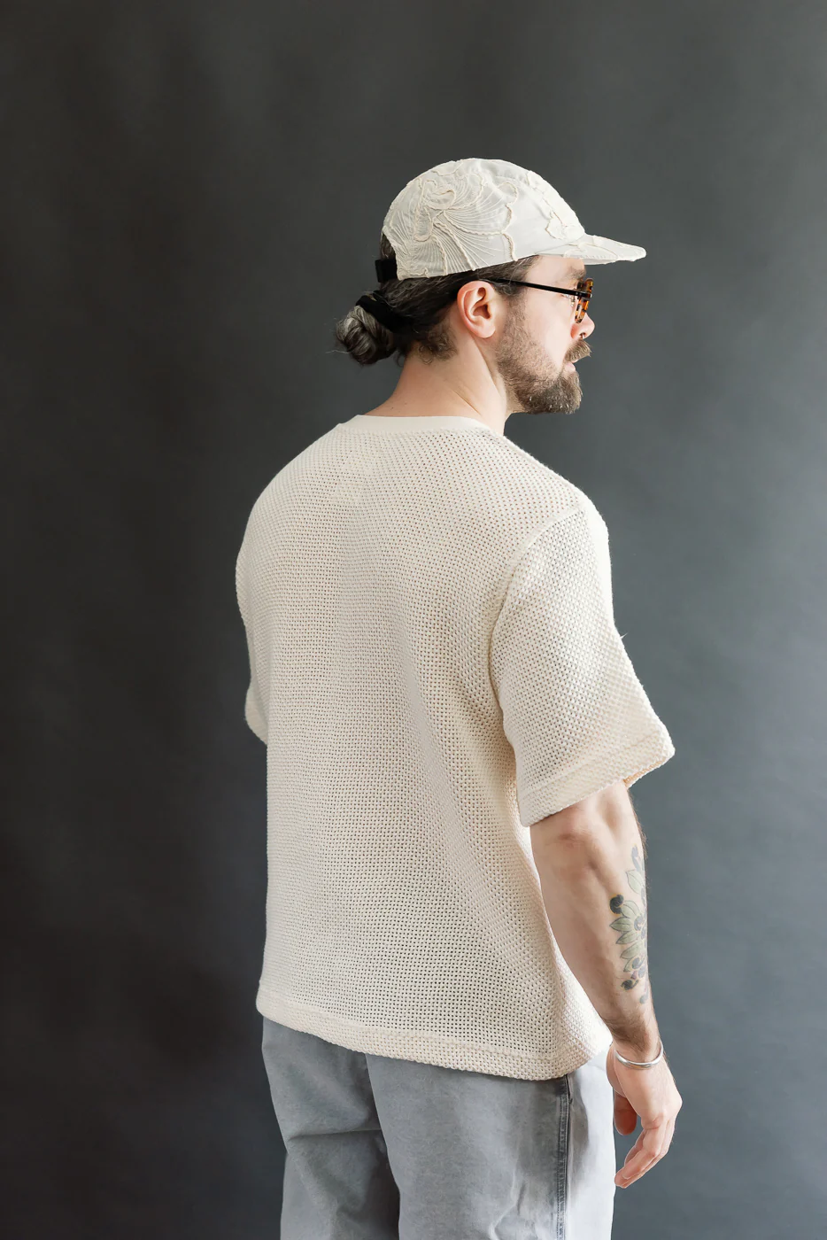 M-J-009B - Power T Trellis Cotton - Ecru - Image 12
