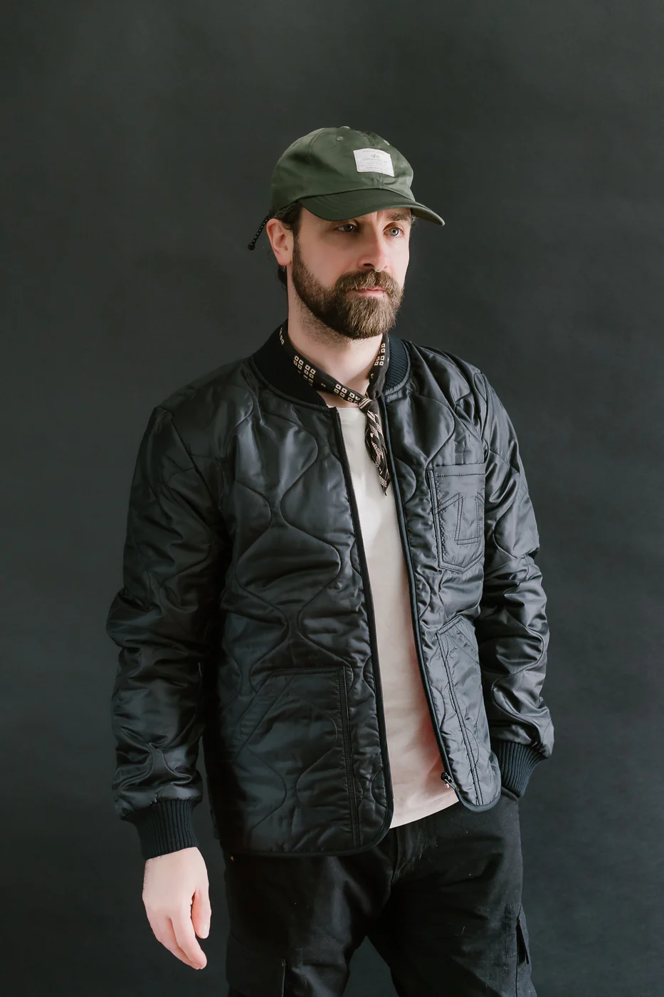 M-Z-A-NOS - Type 2 Frostbite Quilted Nylon Jacket - Black - Image 11