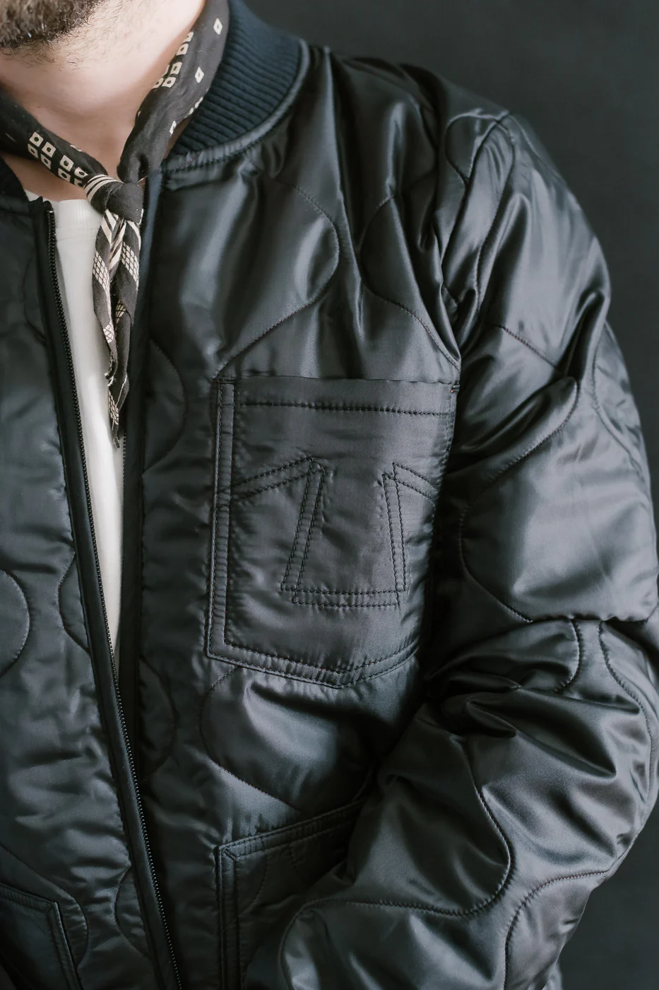M-Z-A-NOS - Type 2 Frostbite Quilted Nylon Jacket - Black - Image 17