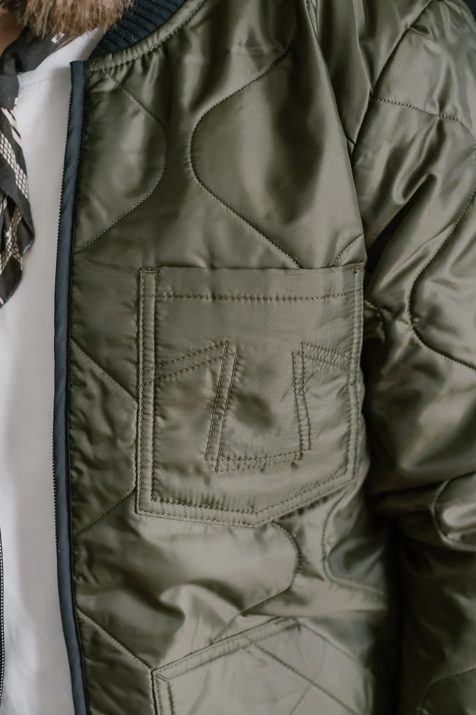 M-Z-A-NOS - Type 2 Frostbite Quilted Nylon Jacket - Khaki - Image 17