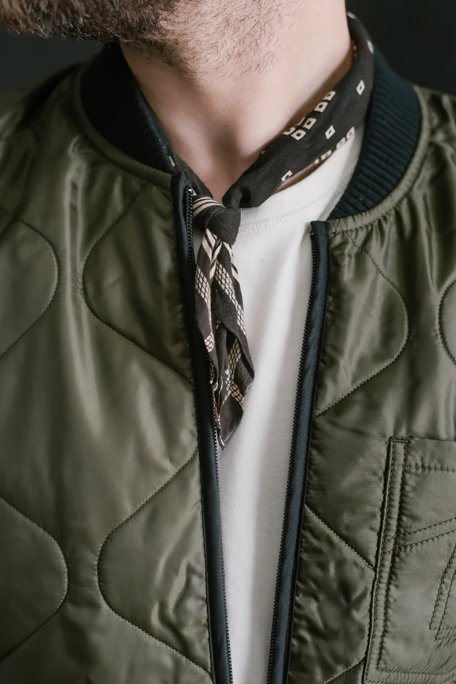 M-Z-A-NOS - Type 2 Frostbite Quilted Nylon Jacket - Khaki - Image 18