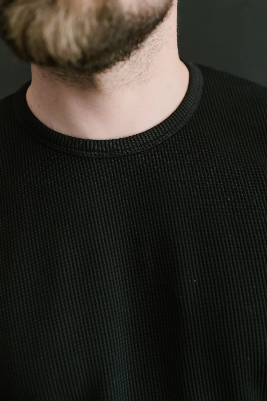 M-Z-J-NOS-900 - Thermo Waffle T Jersey - Black - Image 16