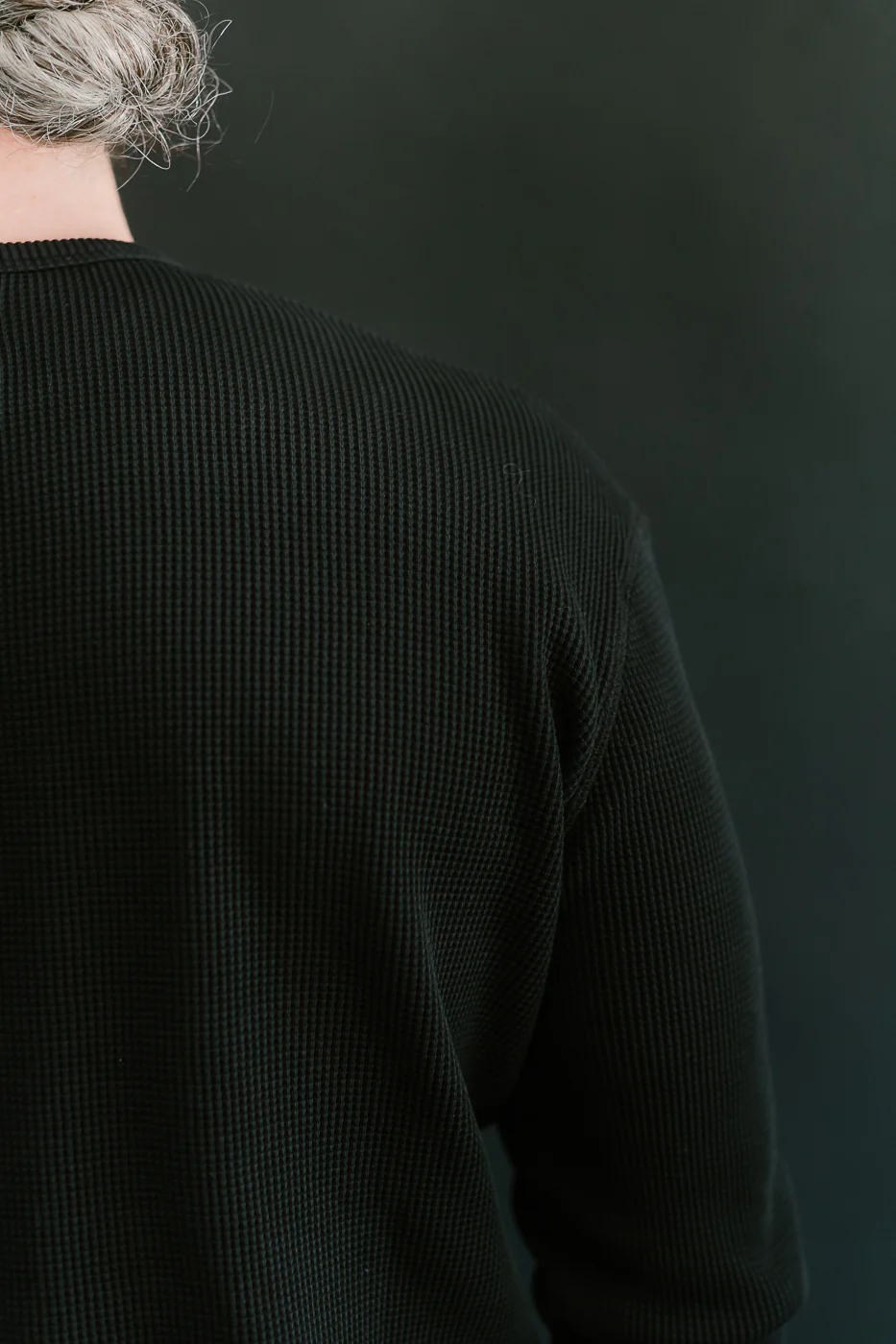 M-Z-J-NOS-900 - Thermo Waffle T Jersey - Black - Image 18