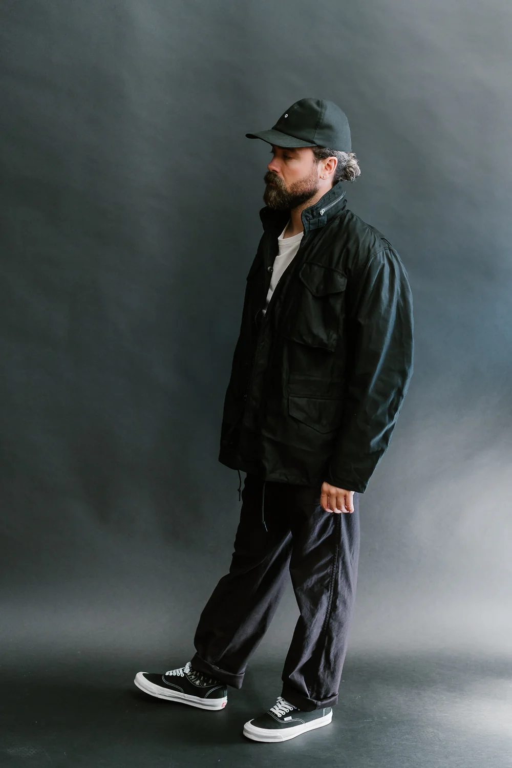 01-6065-61 - M65 Field Jacket Reverse Sateen - All Black - Image 12