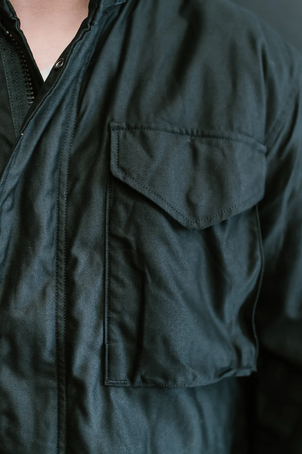 01-6065-61 - M65 Field Jacket Reverse Sateen - All Black - Image 20