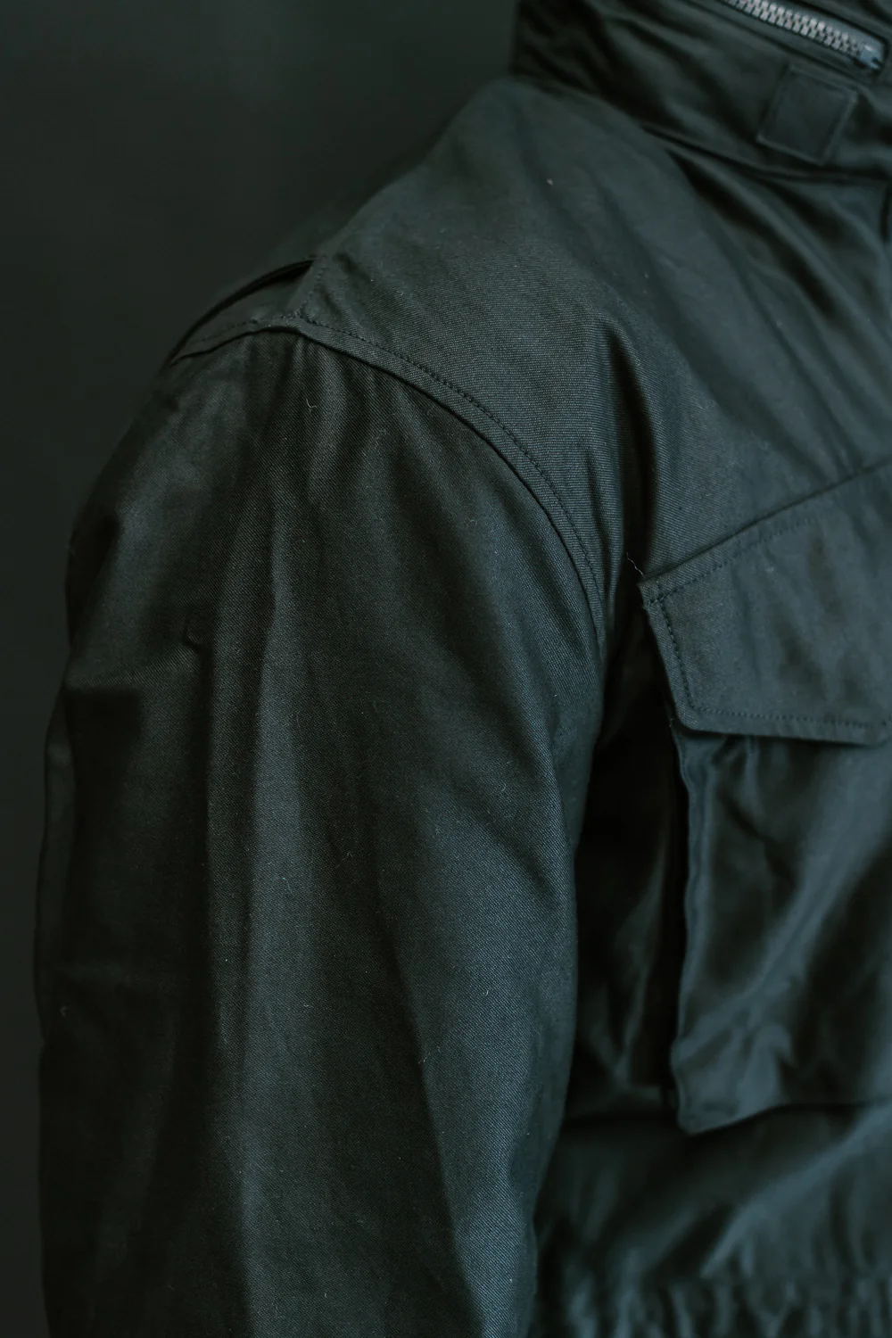 01-6065-61 - M65 Field Jacket Reverse Sateen - All Black - Image 21