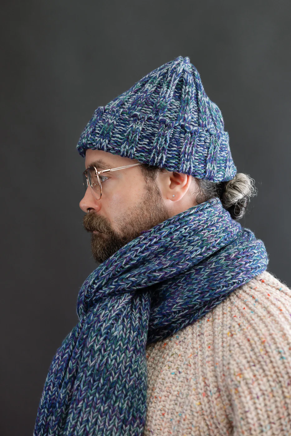 Marled Fantasies Hat - Diesel Mix - Image 5