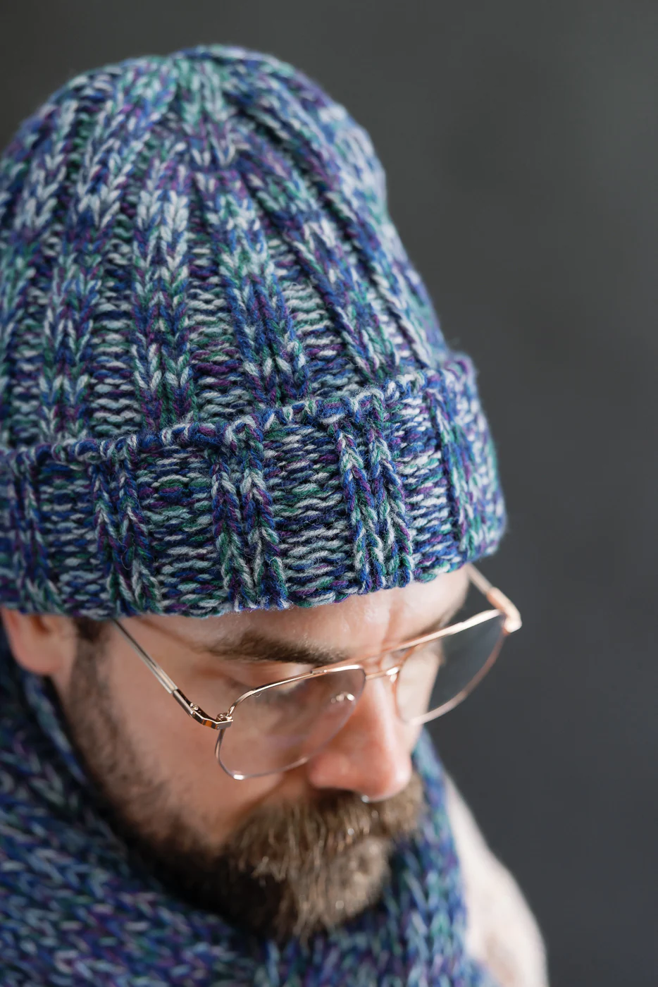 Marled Fantasies Hat - Diesel Mix - Image 6