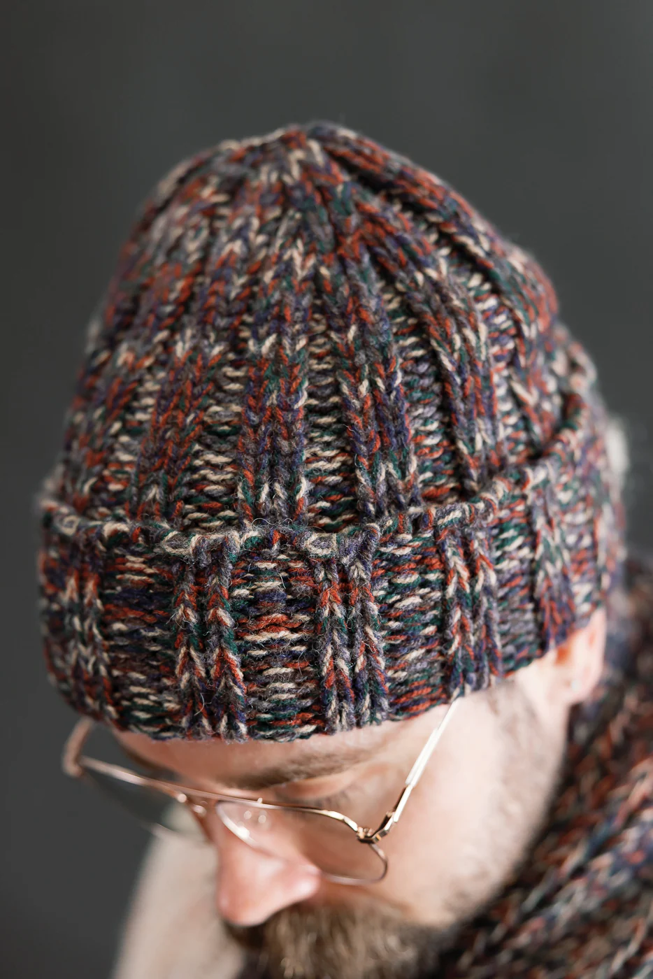 Marled Fantasies Hat - Navy Mix - Image 3