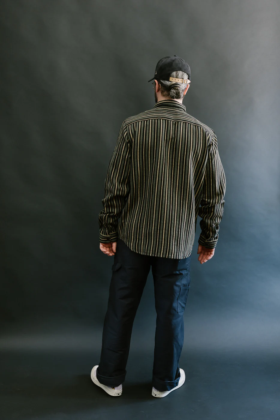 McAllen Shirt Drunken Stripe Twill - Black, Beige, Grey - Image 8