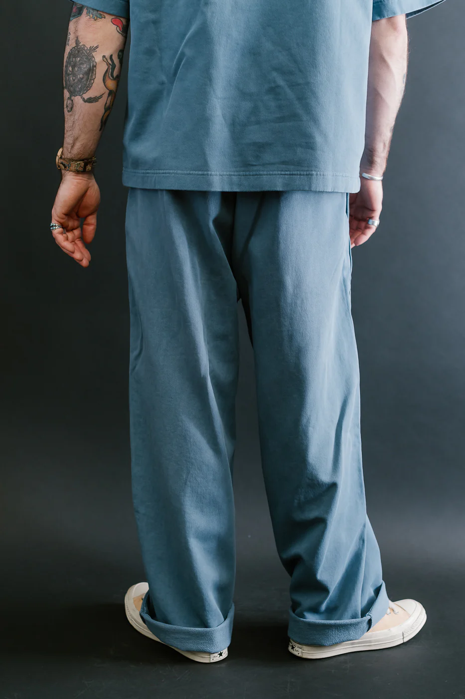 M-J-0003 - Reformer Pants Twill Jersey - Gaz Blue - Image 12