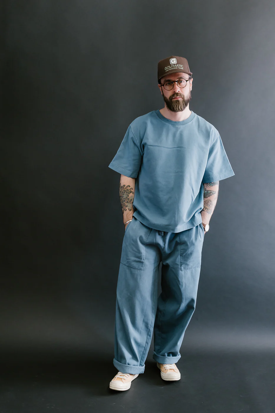 M-J-0003 - Reformer Pants Twill Jersey - Gaz Blue - Image 6