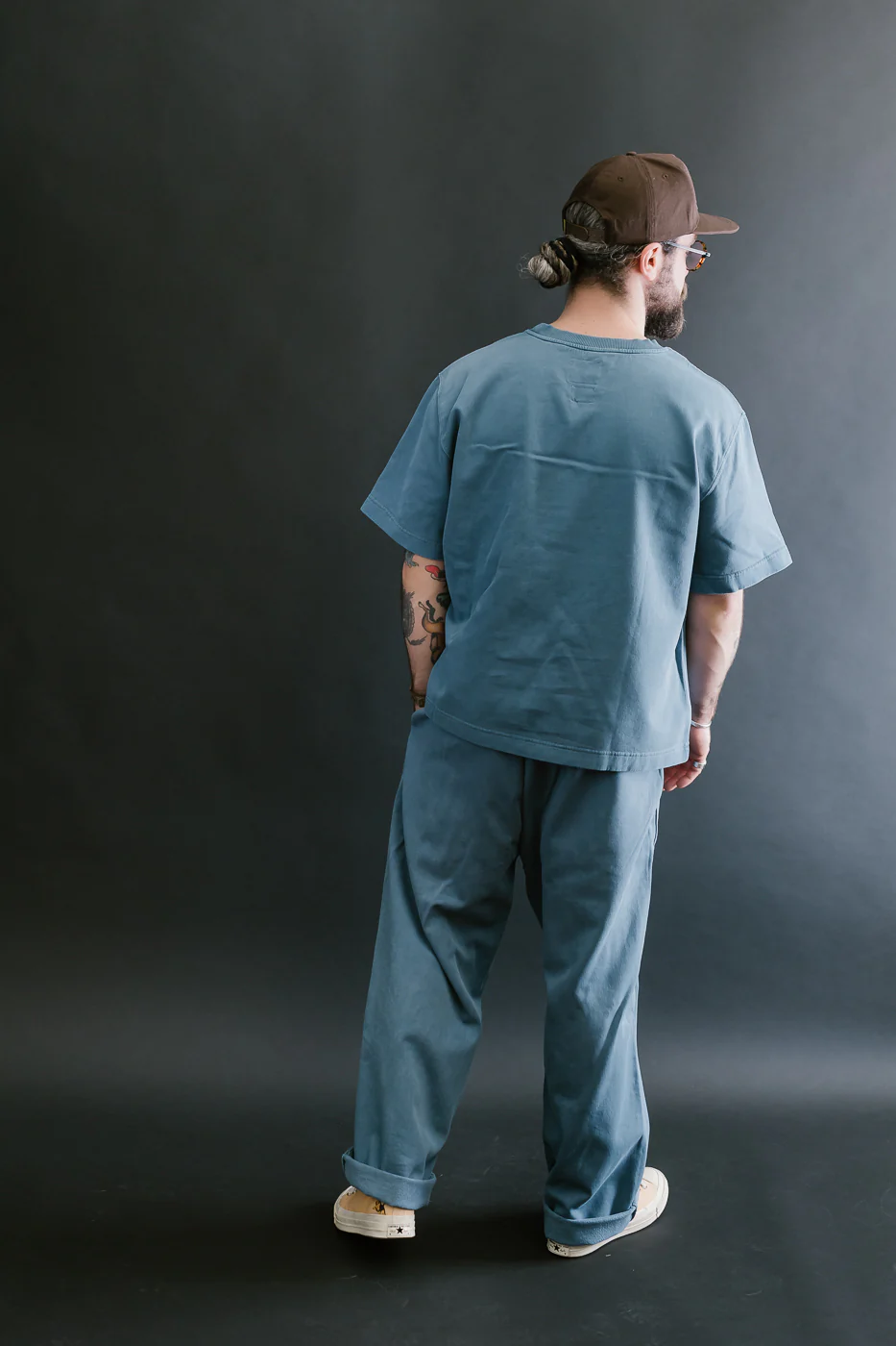 M-J-0003 - Reformer Pants Twill Jersey - Gaz Blue - Image 7