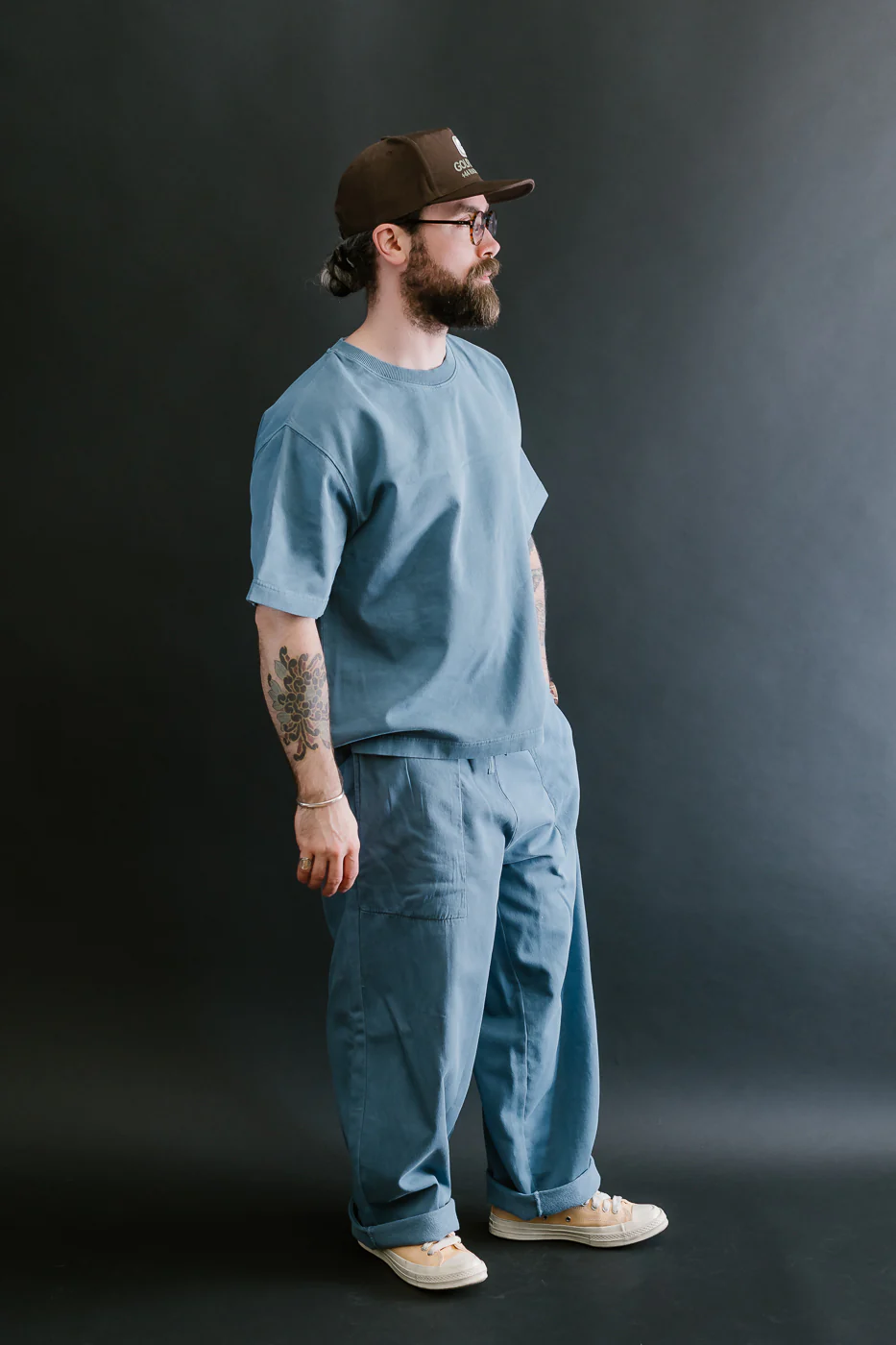 M-J-0003 - Reformer Pants Twill Jersey - Gaz Blue - Image 8