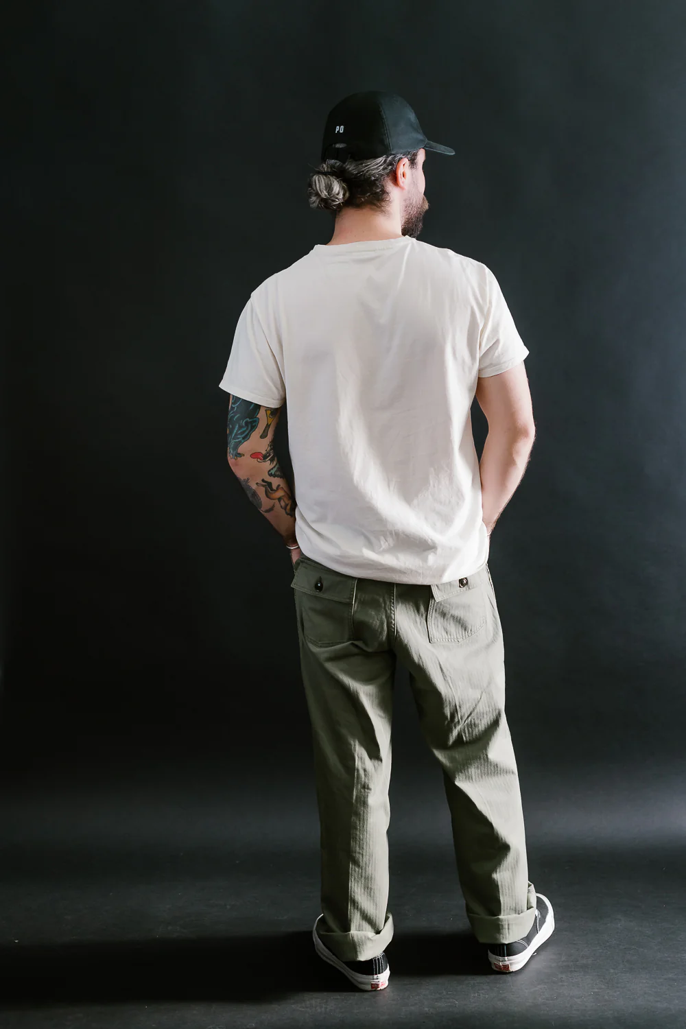 MSP-1014 - Tsugihagi Baker Pants - Army Green - Image 9